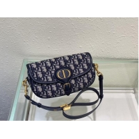 Cheapest MEDIUM DIOR BOBBY BAG Warm Taupe Box Embroidery M9327 dark blue