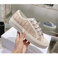 Unique Style Dior Walk'n'Dior Sneakers in Nude Oblique Embroidered Cotton 111591