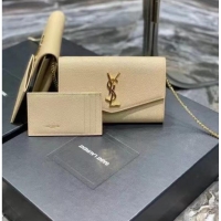 Top Quality Yves Saint Laurent Calf leather cross-body bag Y707788 BEIGE