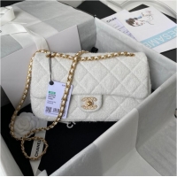 Top Quality CHANEL MEDIUM FLAP BAG AS2820 white