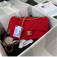 Spot Bulk CHANEL MEDIUM FLAP BAG AS2820 Red