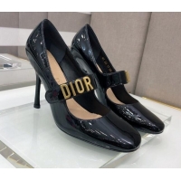 Discounts Dior Baby-D Patent Leather Mary Janes Pumps 10cm 112315 Black