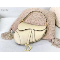 Top Quality Dior SADDLE-TAS VAN KALFSLEER M0446CW Cream