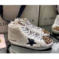 Perfect Golden Goose Francy Sneakers in Shearling and Leopard Print 105076