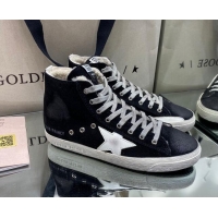 Best Design Golden Goose Francy Sneakers in Black Suede with Shearling Lining 105082