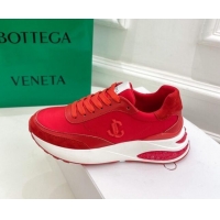 Sophisticated Jimmy Choo Suede Sneakers Red 11664