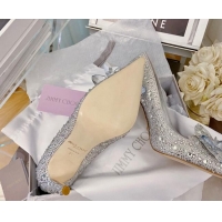 Best Quality Jimmy Choo Crystal Pumps 10cm Silver 111677