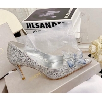 Grade Design Jimmy Choo Crystal Pumps 8.5cm Silver 111678