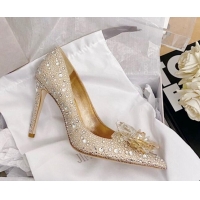 Original Cheap Jimmy Choo Crystal Pumps 10cm Gold 111685