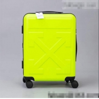 New Product Off-White Quote For Travel Luggage 20 inches OF2502 Neon Green 2021