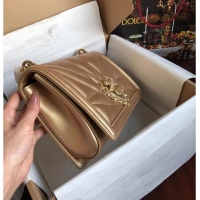 Cheapest Dolce & Gabbana Origianl Leather Bag 4348 gold