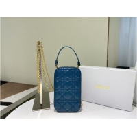 Super Quality DIOR MINI BOBBY BAG Gradient Cannage Lambskin C0955 blue