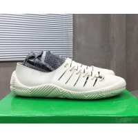 Good Looking Bottega Veneta Climber Rubber Lace-up Sneakers 112207 White