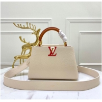 Buy Discount Louis Vuitton CAPUCINES MM M58608 Beige