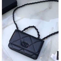 Classic Chanel Flap Shoulder Bag mini Original leather AS0957 black