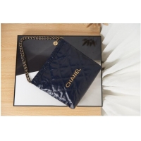 Cheap Price Chanel SHOPPING BAG Calfskin & Gold-Tone Meta AS3261 royal blue