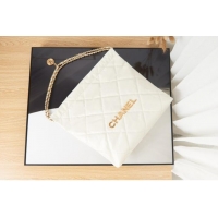 Grade Chanel SHOPPING BAG Calfskin & Gold-Tone Meta AS3261 white