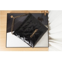 Inexpensive Chanel SHOPPING BAG Calfskin & Gold-Tone Meta AS3261 black