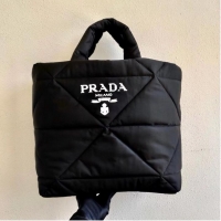 Buy Discount Prada Re-Nylon and Saffiano leather shoulder bag 2AG082 black