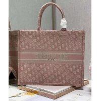 Buy Fashionable DIOR BOOK TOTE Embroidery C1286-3 pink