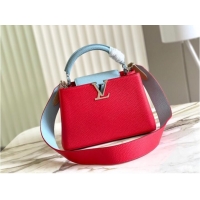 Inexpensive Louis Vuitton CAPUCINES BB M48865 red&sky blue