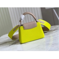 Low Cost Louis Vuitton CAPUCINES MINI M59205 Lemon&light gray