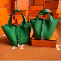 Low Cost Hermes Picotin Lock Bags Original togo Leather PL3388 green