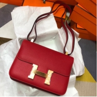 Grade Quality Hermes Original Espom Leather Constance Bag 5333 red