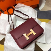 Promotional Hermes Original Espom Leather Constance Bag 5333 claret