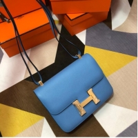 Youthful Hermes Original Espom Leather Constance Bag 5333 blue