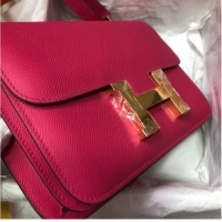 Modern Classic Hermes Original Espom Leather Constance Bag 5333 Purplish red