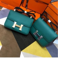 Top Quality Hermes Original Espom Leather Constance Bag 5333 blackish green