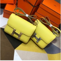 Market Sells Hermes Original Espom Leather Constance Bag 5333 Lemon