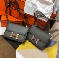 Famous Brand Hermes Original Espom Leather Constance Bag 5333 dark gray