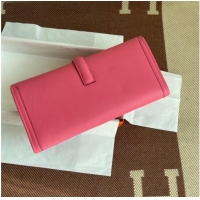 Low Cost Hermes Original jige swift Leather Clutch 37088 cherry blossoms