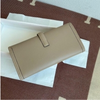 Reasonable Price Hermes Original jige swift Leather Clutch 37088 light gray