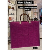 New Style FENDI SHOPPER Canvas Bag FF63259 Fuchsia