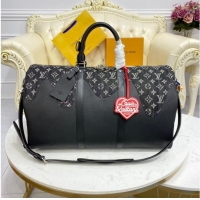 Well Crafted Louis Vuitton KEEPALL BANDOULIERE 50 M45975 black