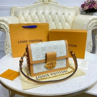 Buy Discount Louis Vuitton DAUPHINE MM M59483 Ecru & Caramel