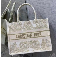 Pretty Style SMALL DIOR BOOK TOTE Embroidery C1287-7 cream