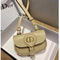 Market Sells MINI DIOR BOBBY BAG Warm Taupe Box Calfskin S5109U Cream