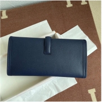 Cheapest Hermes Original Espom Leather Clutch 37088 Sapphire blue