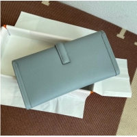 Pretty Style Hermes Original Espom Leather Clutch 37088 light blue