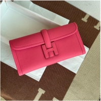 Good Taste Hermes Original Espom Leather Clutch 37088 rose