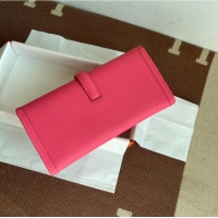 Good Taste Hermes Original Espom Leather Clutch 37088 rose