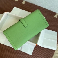 Discount Hermes Original Espom Leather Clutch 37088 light green