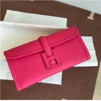 Luxurious Hermes Original Espom Leather Clutch 37088 Purplish red