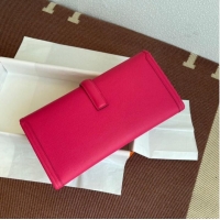 Luxurious Hermes Original Espom Leather Clutch 37088 Purplish red