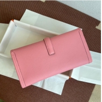 Low Cost Hermes Original Espom Leather Clutch 37088 cherry blossoms