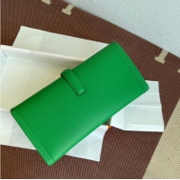 Pretty Style Hermes Original Espom Leather Clutch 37088 Bamboo green